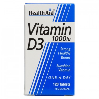 HEALTH AID Vitamine D3 1000iu 120 Κάψουλες